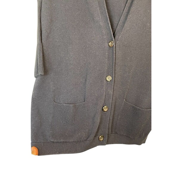 J. Jill Button Front Cardigan Women’s XL petite Blue Cotton Sweater Half Sleeve - Picture 4 of 9